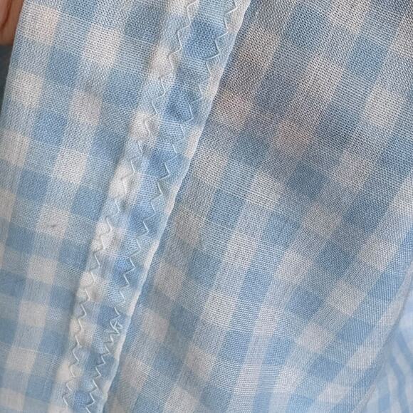 Handmade Cottagecore Prairie Maxi Dress Oktoberfest Gingham Puff Sleeve Boho - Picture 7 of 8